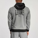 LEONE HOODED SWEATSHIRT MELANGE - GREY